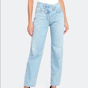 AGOLDE CRISS CROSS High-rise Full Length Jean